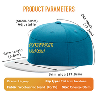 Gorras Snapback Heycap Personalizadas con Visera Plana y Bordado 3D, Gorras Deportivas con Logotipo, Gorra de Béisbol, Gorras Hip Hop al por Mayor para Hombre
