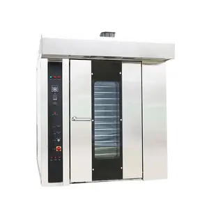 Bakery Manufacturer Commercial 64 Trays Electric Rotary Oven With Trolley With Steam Function