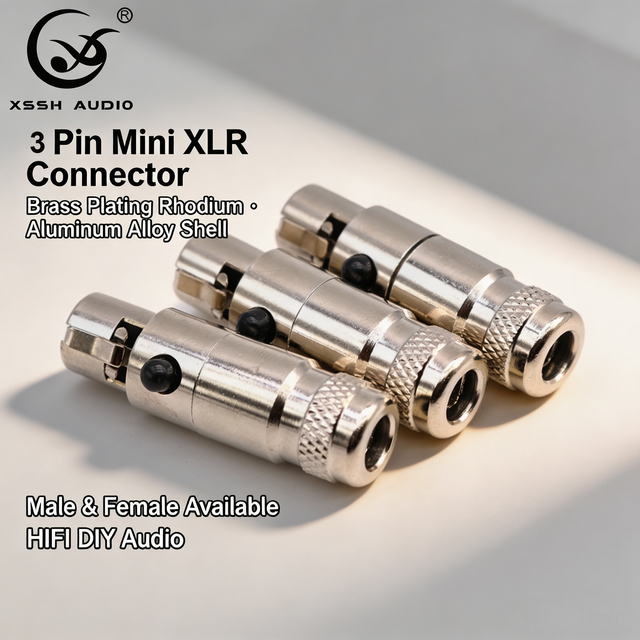 YIVO XSSH Audio 3 Pin 4 Pin Mini XLR Connector Male Female Balance Plug Suitable for HIFI DIY Headset and Studio Microphone