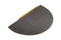 Tapis de cheminée en forme de demi-cercle noir ignifuge et imperméable, facile à nettoyer, protège le sol des étincelles et des braises