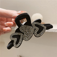 Luxus bling Herzform Clips Haar griffe Zubehör für Frauen Glitzer Edelstein Strass Haar Krallen