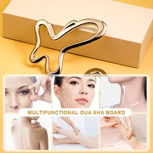 Outil de massage multifonctionnel en forme de papillon en métal <span class=keywords><strong>creux</strong></span> Gua Sha pour le visage et le <span class=keywords><strong>corps</strong></span> - Product Image 3