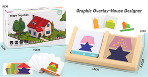 Early Spatial <strong>Thinking</strong> Educational Toy Kids Shape Matching Puzzle Board Game with Transparent <strong>Cards</strong> and Logic Challenges - Product Image 3