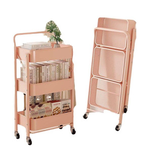 Nuovo Carrello Portaoggetti Pieghevole Multistrato in Acciaio al Carbonio per Cucina e Camera da Letto - Product Image 5