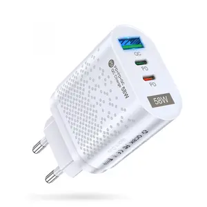 2023 bien vendu 3in1 58W adaptateurs de charge rapide portable type-c USB chargeur de voiture rapide et adaptateur adaptateur chargeur de téléphone portable