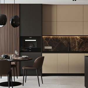 2025 New Arrival Modern Modular Kitchen Cabinets Prefab Integrated Smart Cuisine Lacquer Door Panel Drawer Basket Accessories - Product Image 6