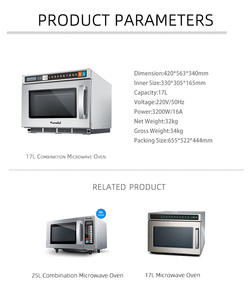 Horno <span class=keywords><strong>Microondas</strong></span> Comercial Shinelong de 17L, Horno <span class=keywords><strong>Microondas</strong></span> de Acero Inoxidable para Cocina - Product Image 3
