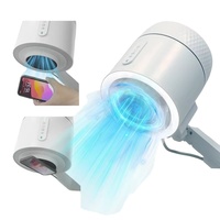Nouveau modèle 2032, Aspirateur de poussière pour ongles de qualité professionnelle 200W, extracteur pour pédicure et spa des pieds avec traitement par lumière rouge et support sur roulettes