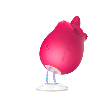 Vibrador 3 en 1 con Forma de Rosa, Estimulador de Clítoris con Succión y Lamido, Juguete Sexual con Alimentación USB para la Masturbación Femenina - Product Image 5