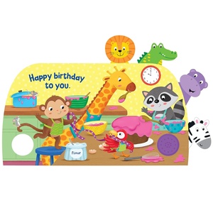 Livre sonore interactif Joyeux Anniversaire Thème Animaux de la Jungle – Livre éducatif en carton pour enfants de 3 à 6 ans – Plastique - Product Image 4