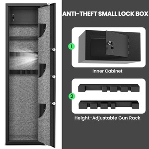 Caja Fuerte para Armas Resistente al Fuego, Venta al Por Mayor |   Acceso Biométrico y con Llave |   <span class=keywords><strong>Precio</strong></span> Directo de Fábrica para Distribuidores Globales - Product Image 4