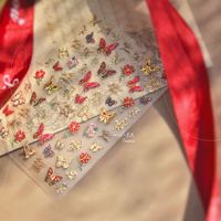 Nouveaux produits 2026 Tomoni – Autocollants papillon en fil doré de qualité supérieure, style européen et américain, à moins d'un dollar, jouets DIY