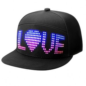 Casquette LED 5 panneaux lumineuse et colorée, rechargeable, lavable, contrôlable par application, pour fêtes, soirées rave et Noël - Vente Flash - Product Image 1