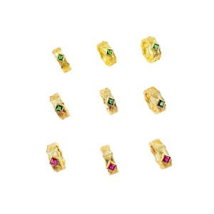 Gold Plated Zircon <b>Beads</b> Square Shape 9.8mm Outer Diameter DIY Jewelry Accessories For Bracelet Necklace Making - Product Image 5