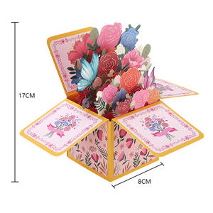 Giorno dell'insegnante 3d biglietto di auguri Bouquet fiore biglietto di auguri di compleanno Qixi Festival biglietto di auguri di ringraziamento - Product Image 2
