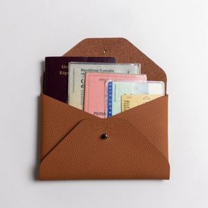 Estuche para tarjetas de identificación y licencias de conducir, estuche de cuero PU, tarjetero, bolsa de almacenamiento para teléfono, uso diario - Product Image 1