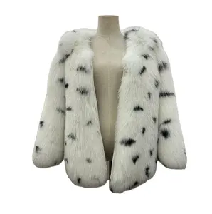 Fox Fur Grass Women's Winter Warmth 100% True Fox Fur Coat Warmth Mid length Spliced Mink Leather Women's Coat