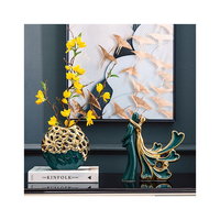 Nordic Light luxe créatif armoire à vin décoration en céramique amour oiseau Statue décoration de la maison étagère salon décor pièces