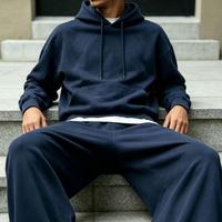 Hoodie dengan Lapisan Fleece Tebal, Pullover Hoodie Oversize, setelan celana olahraga dan hoodie polos, Cut Out Middleman