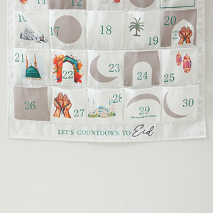<span class=keywords><strong>Calendrier</strong></span> suspendu en toile pour le Ramadan, vente en gros, 30 pochettes, décoration à thème islamique pour la famille, le bureau, fournitures de compte à rebours festif - Product Image 4