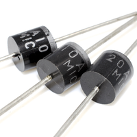 100 pièces 6A10 10A10 20A10 redresseur Diode 6A 10A 20A 1000V Anti refoulement/refoulement Circuit imprimé R-6