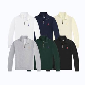Suéteres <span class=keywords><strong>de</strong></span> <span class=keywords><strong>punto</strong></span> <span class=keywords><strong>de</strong></span> algodón <span class=keywords><strong>de</strong></span> lujo para <span class=keywords><strong>hombre</strong></span>, con cremallera <span class=keywords><strong>de</strong></span> un cuarto, estilo casual, tipo polo, personalizados RL <span class=keywords><strong>Ralph</strong></span> <span class=keywords><strong>Lauren</strong></span> - Product Image 1