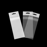 Sacs en plastique transparents personnalisés en gros avec fermeture éclair et trou de suspension pour emballage de bijoux, montres, lunettes et bagues