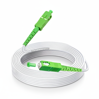 Kabel Patch Fiber Optik Fleksibel Berlapis Baja FTTMAX FTTH Simplex 9/125um OS2 LSZH Putih SC/APC Garansi 12 Bulan