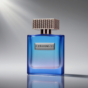 Kunden spezifische luxuriöse farbige quadratische Glas parfüm flasche mit Box 50ml 100ml Sprüh flaschen mit ätherischen Ölen - Product Image 4