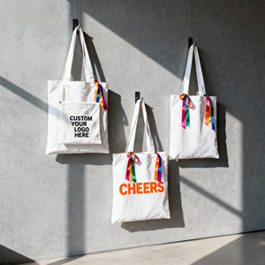 Custom Promotional Gifts Reusable Fashion Polyester Cotton Canvas Tote Bags with Custom Logo for Women