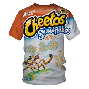 Camiseta Informal de Verano para Hombre, Holgada, con Estampado de Papas Fritas y <span class=keywords><strong>Cheetos</strong></span>, de Secado Rápido, Cuello Redondo, Estilo Hip-hop - Product Image 5