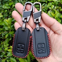 Étui de protection pour clé de voiture en cuir PU de haute qualité, pour Suzuki Ertiga Swift Wagon R, 2 boutons, accessoires sans clé