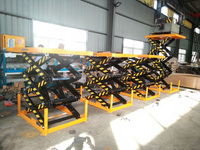 Haoke 1000kg 2000kg Table élévatrice lourde Double ciseaux Style moto Table élévatrice électrique à vendre