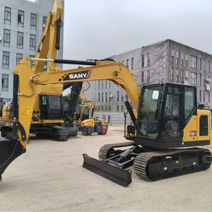 Excavadora SY75C Nueva, Tren de Rodaje Reforzado, Cucharón Estándar de 0.28m³, Para Rellenado y Demolición de Terrenos, Maquinaria Pequeña en Stock - Product Image 1