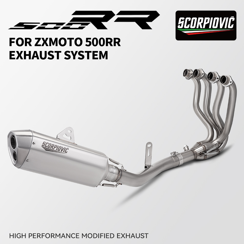 For ZXMOTO 550RR ZX-550R ZX550RR Slip-On Exhaust Muffler, Full