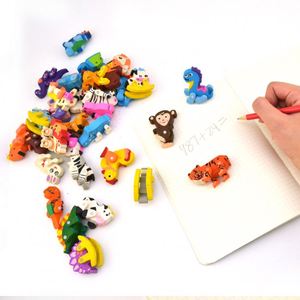 Juego de 32 Borradores de Goma con Forma de Animales <span class=keywords><strong>3D</strong></span>, Diseño de Dibujos Animados, para Niños, Éxito de Ventas en Fábrica 2023 - Product Image 2