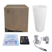 LED Dekorative Pflanzentopf-Lampe Rund 30cm Batteriebetrieben 16 Farben für Hochzeit Bankett Empfang Dekoration