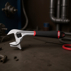 Clé à molette réglable 294 Ag, longueur 150 mm, avec poignée noire, pour la plomberie et les réparations mécaniques - Product Image 3