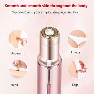 USB Rechargeable Electric Eyebrow Tools Epilator <strong>Women</strong> Facial Hair Removal Lipstick White <strong>Shaver</strong> Painless <strong>Face</strong> Razor Trimmer - Product Image 5
