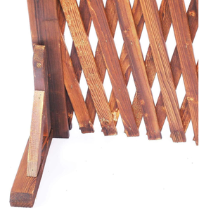 รั้วไม้สำหรับสวนกลางแจ้งไม้2แพ็คขยายได้ทันทีสำหรับสนามหญ้าในบ้านและนอกบ้าน - Product Image 4