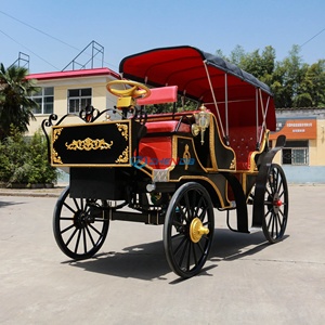 Hot Selling High-end Black and Gold Gothic Color Amusement Park Sightseeing Carriage Romantic Wedding Carriage <b>Trailer</b> - Product Image 6