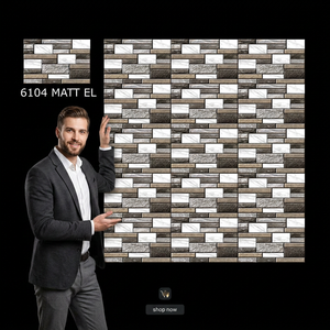 Azulejos de Pared de Cerámica con Acabado Mate, Relieve en Relieve, para Proyectos de Reconstrucción de Edificios Comerciales, 250x375mm - Product Image 3