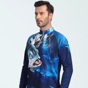 เสื้อโปโลตกปลาแขนยาวผู้ชาย ป้องกันรังสียูวี ติดกระดุม ปกคอพับได้ ผลิตจากโพลีเอสเตอร์ - Product Image 5