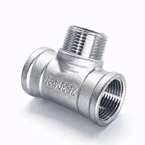 Wholesale Reducing Male And Female Threaded Tee 304 316l Industrial Stainless Steel Tee Pipe Fittings