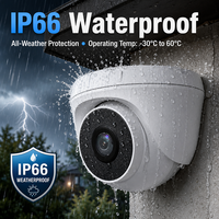 Kamera Dome IP PoE 5MP H.265 AI Deteksi Manusia dan Kendaraan Kamera Keamanan Luar Ruangan Tahan Air IP66