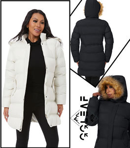 Kadın kış kalınlaşmak kirpi ceket sıcak kar ceket kürk çıkarılabilir kaput ile - Product Image 5