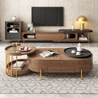 Table basse multifonctionnelle relevable avec rangement, design moderne, grande capacité de rangement