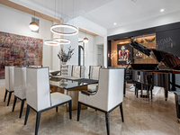 Juego de Muebles de Sala de Estar Modernos, Sofá de Esquina en Forma de L, Tapizado en Lino Blanco, Color Crema Beige, Sofás Modulares Seccionales