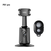 P01 Support mobile professionnel intelligent à suivi facial IA 360° avec stabilisateur automatique rechargeable et commandes gestuelles
