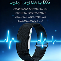 Bracelet intelligent ECG sans écran, moniteur de fréquence cardiaque et de sommeil, étanche IP68, longue autonomie, alarme par vibration, IA personnalisable, OEM